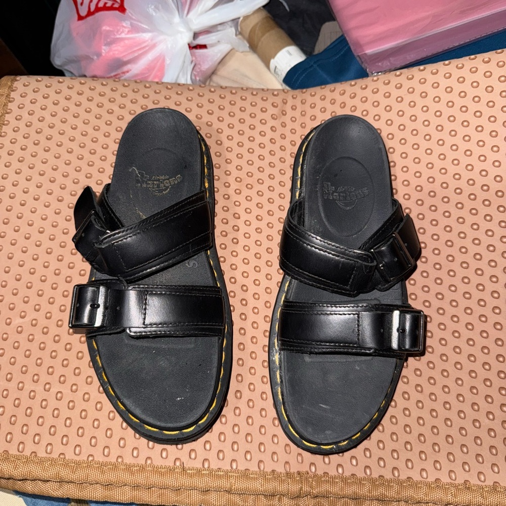 Dr. Martens Black Leather Sandals